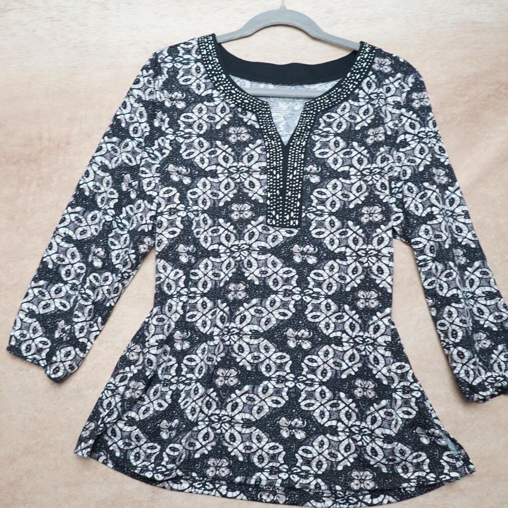 Croft Barrow Embellished Tunic Top XL